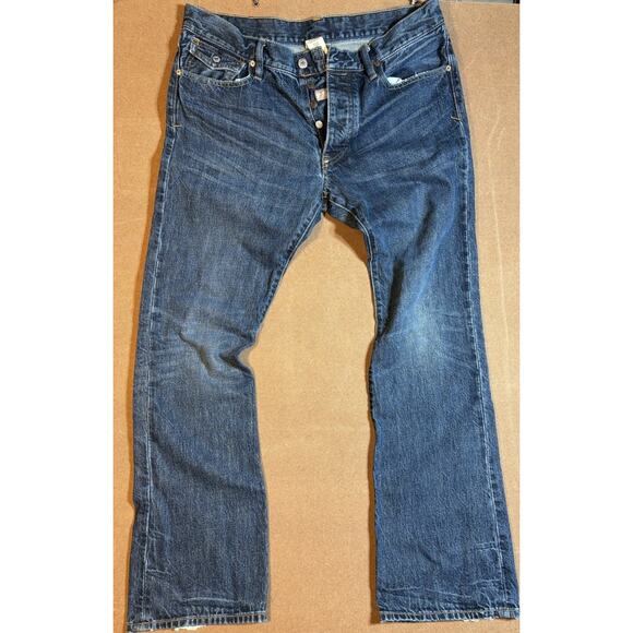 Vintage 90s Polo Ralph Lauren 1967 Jeans Mens 34x32 Leather Patch - Picture 1 of 15